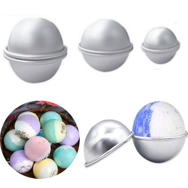 6pcs/set New Bath Bomb Molds Aluminum Alloy Ball Sphere Bath Bomb Mold Cake  Baking Pastry Mould - AliExpress